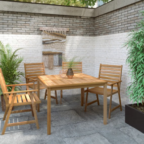 Dining Table Teak Fine sanded teak hardwood Medium Dura...