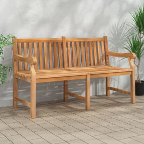 Garden Bench Light Brown Solid Teak Wood Extra Heavy Du...