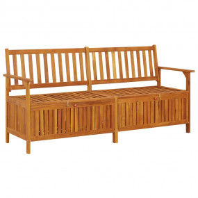 Bench Natural brown Solid acacia wood, 100% polyester L...
