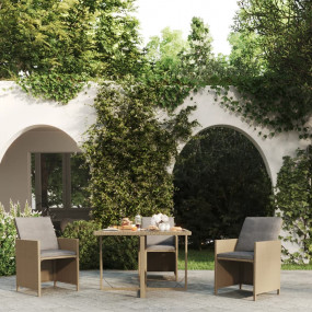 Garden Table Beige and Black