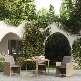 Garden Table Beige and black