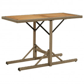 Outdoor Table Beige Solid Acacia wood Medium Durable