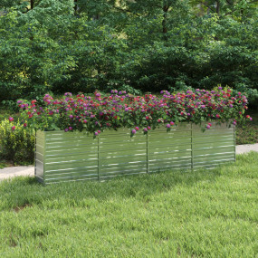 Garden Raised Bed Silver Galvanized steel Large Garden ...