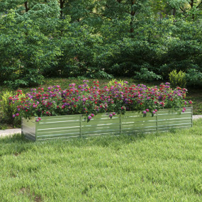 Garden Raised Bed Silver Galvanized steel Large