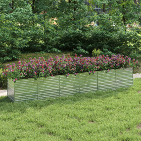 Garden Raised Bed Silver Galvanized Steel Extra Long