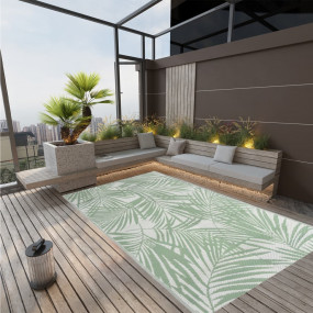 Outdoor Rug Green and white Polypropylene 55.1x78.7 in ...