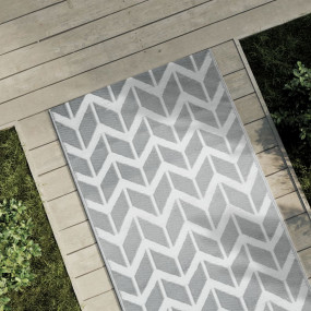 Outdoor Carpet Grey Polypropylene (PP) 31.5 x 59.1 in R...