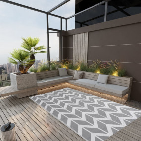 Outdoor Rug Grey Polypropylene 47.2 x 70.9 in Decorativ...