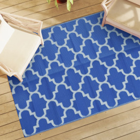 Outdoor Carpet Blue Polypropylene 55.1 x 78.7 in Foldab...