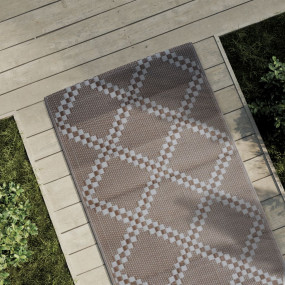 Outdoor Carpet Brown Polypropylene 31.5x98.4 in