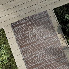 Outdoor Mat Brown Polypropylene 31.5 x 98.4 in Foldable