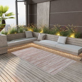 Outdoor Rug Taupe Polypropylene 55.1 x 78.7 in Pattern