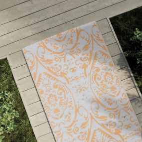 Outdoor Carpet Orange and White Polypropylene 31.5 x 98...