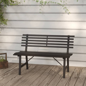 Garden Bench Black Powder-coated steel Large Durable
