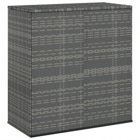 Cushion Box Grey PE rattan 39.4x19.3x40.7 in Cushion Bo...