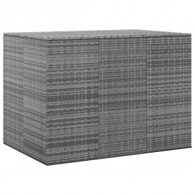 Cushion Box Gray PE rattan Large Cushion Box Rectangula...