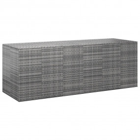 Cushion Box Grey PE rattan, powder-coated steel Large C...