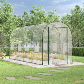 Greenhouse Transparent PVC and Powder-coated Steel Larg...