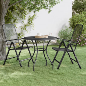 Garden Table Anthracite Expanded Metal Mesh Medium Dura...