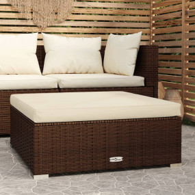 Garden Footrest Brown, Cream