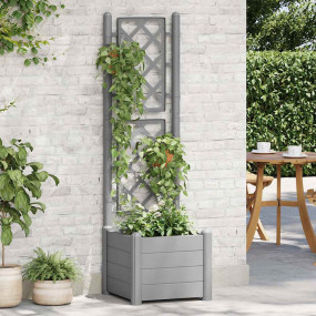 Garden Planter Stone Gray Polypropylene Large Garden Pl...