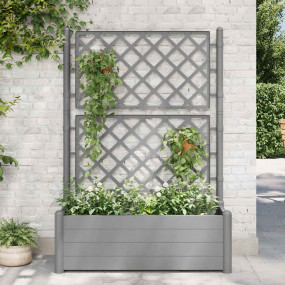 Garden Planter Stone Grey Polypropylene Medium