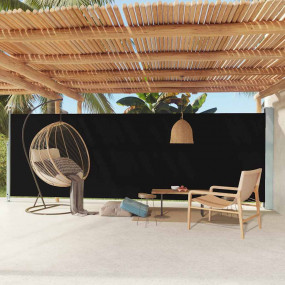 Side Awning Black Polyester with PU coating, Powder-coa...