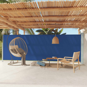 Side Awning Blue Polyester with PU coating, powder-coat...
