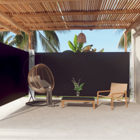 Side Awning Black 100% polyester with PU coating Extra ...