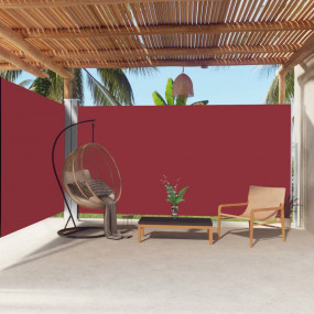 Side Awning Red Polyester with PU coating 78.7 x 236.2 ...