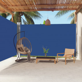 Side Awning Blue 100% polyester, steel, aluminum Large