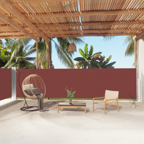 Side Awning Brown Polyester with PU coating 63.0 in x 3...