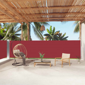 Side Awning Red Polyester with PU coating 63.0 x 39.4 i...