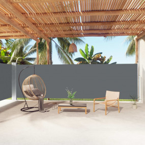 Side Awning Anthracite Polyester with PU coating, steel...