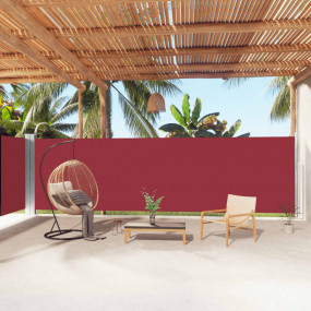 Side Awning Red Polyester with PU coating 70.9 x 393.7 ...
