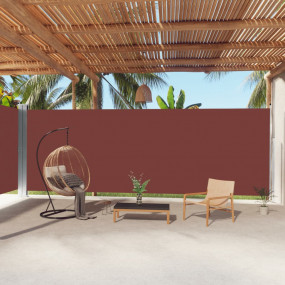 Side Awning Brown Polyester fabric with PU coating, Ste...