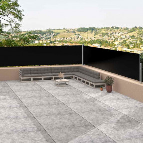 Side Awning Black Polyester with PU coating, Steel, Alu...