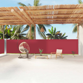 Side Awning Red Polyester with PU coating, steel, alumi...