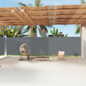Side Awning Charcoal Polyester fabric with PU coating