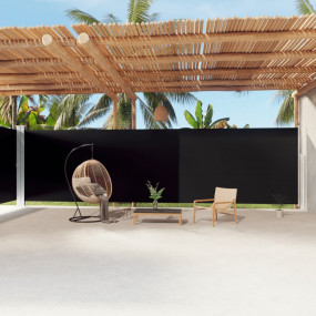 Side Awning Black 100% polyester with PU coating, steel...