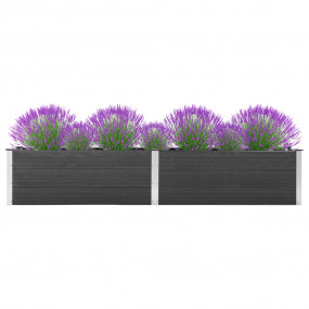 Garden Raised Bed Grey Wood plastic composite (WPC), St...