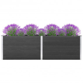 Garden Raised Bed Grey Wood plastic composite (WPC), St...