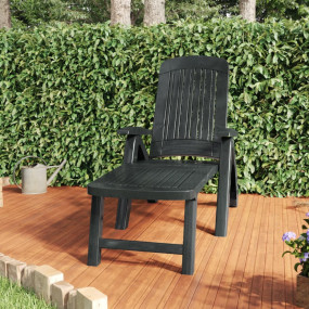 Sun Lounger Green Polypropylene Standard Multi-Position...