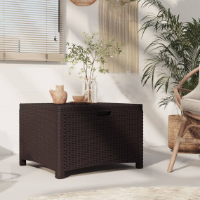 Garden Storage Box Brown Polypropylene with a rattan lo...