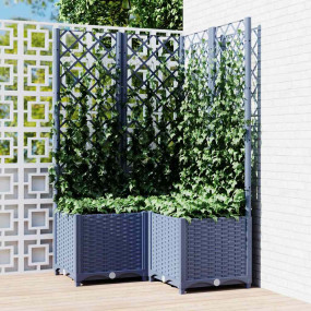 Garden Planter Blue Grey Polypropylene 31.5 x 31.5 x 53...