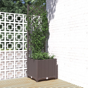 Garden Planter Brown Polypropylene 15.7 x 15.7 x 53.5 i...