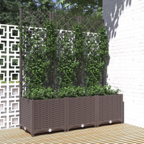 Garden Planter Brown Polypropylene 47.2 x 15.7 x 53.5 i...