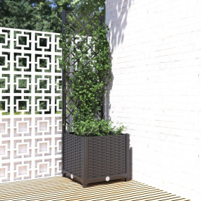 Garden Planter Black Polypropylene 53.5 in tall Planter...