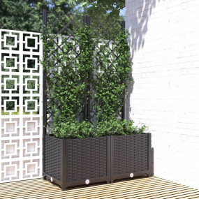 Garden Planter Black Polypropylene 31.5 x 15.7 x 53.5 i...