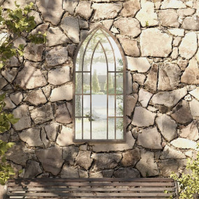 Garden Mirror Sand Iron, Glass Medium Decorative Inlays